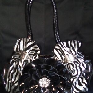 Black and White Zebra Print Women's Bag